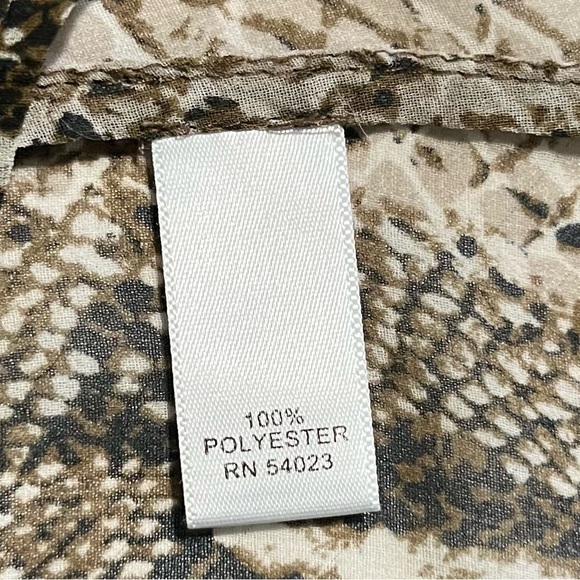 Banana Republic Women Small Blouse Snake Python
Print Brown Black Sheer - Picture 4 of 5